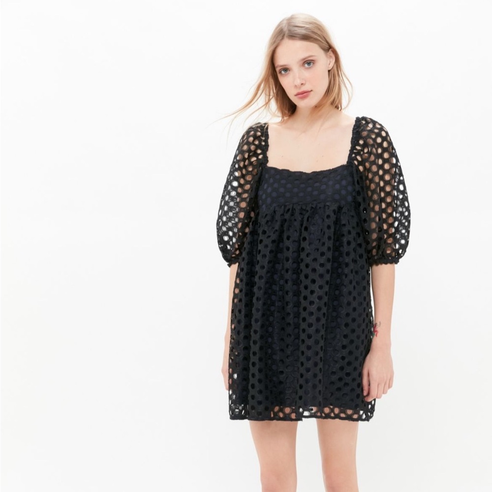 Kimchi Blue Navy Eyelet Mini Dress